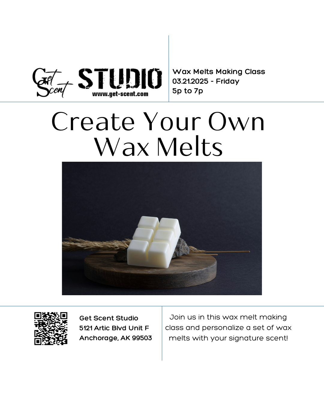 Wax Melts Making Class